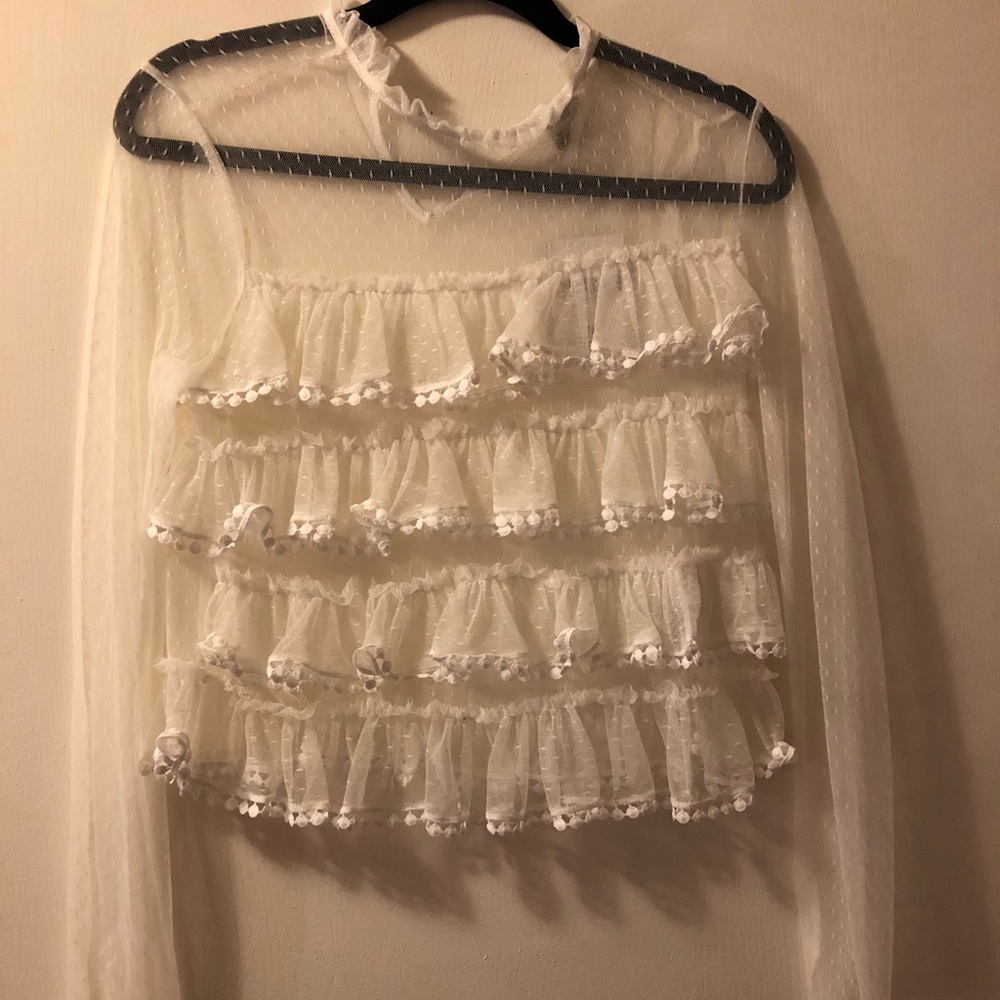 Sheer white top